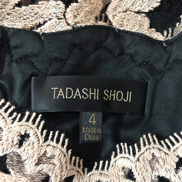 Tadashi Shoji Belted Embroidered Lace Gown - Picture 8 of 16